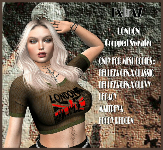 ExtrAZ - London Cropped Sweater