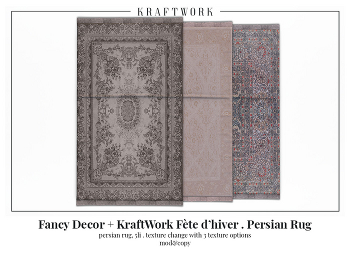 Fancy Decor + KraftWork Fete d'hiver Persian Rug (ADD)