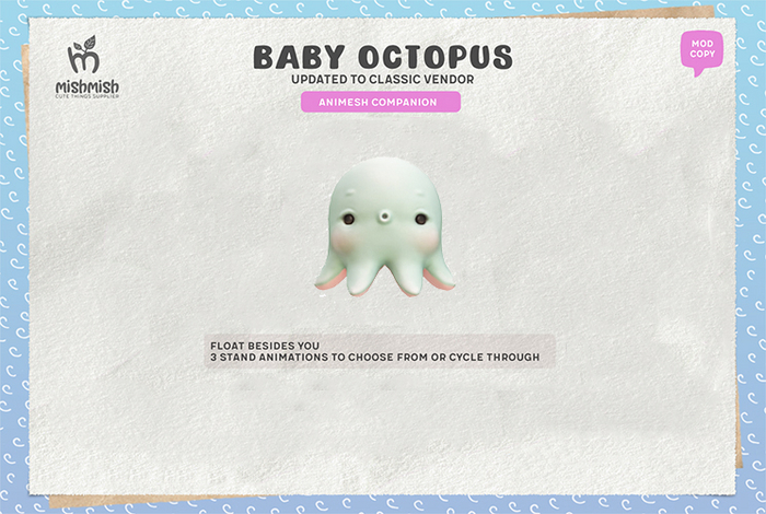 MishMish - Baby Octopus Companion - Mint [Boxed]