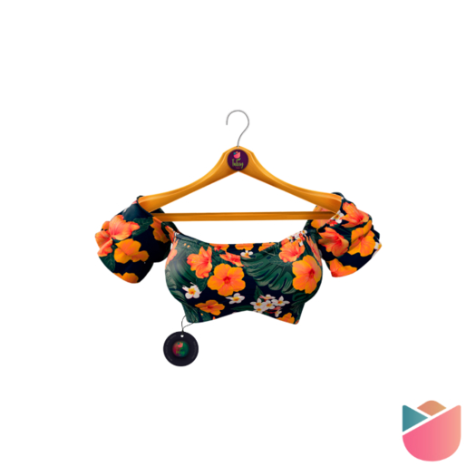 Tulssy - Spring Top Flower Blue & Yellow