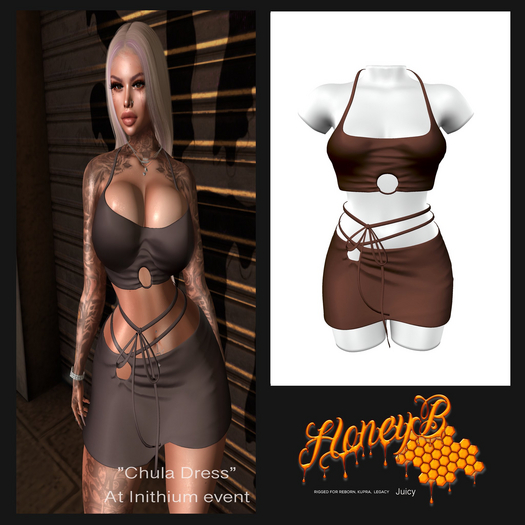 CHULA DRESS BROWN