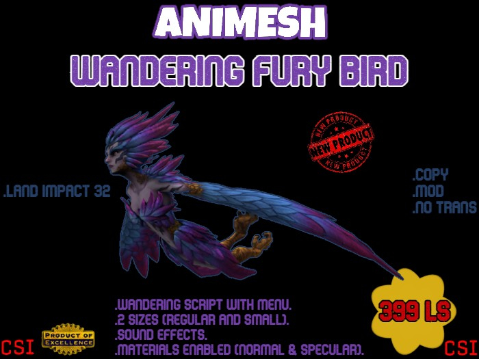 AniMesh Wandering Fury Bird (box)