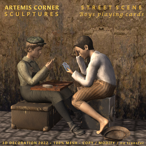 *AC* Street scene - Boys playing cards 