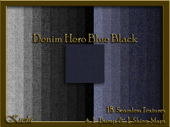 Denim Hero Blue Black Seamless Texture Set
