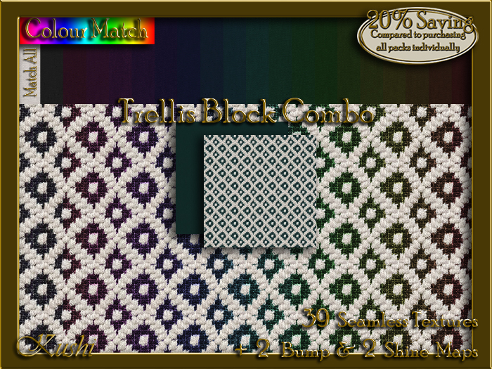 Trellis Block Combo Seamless Texture Set