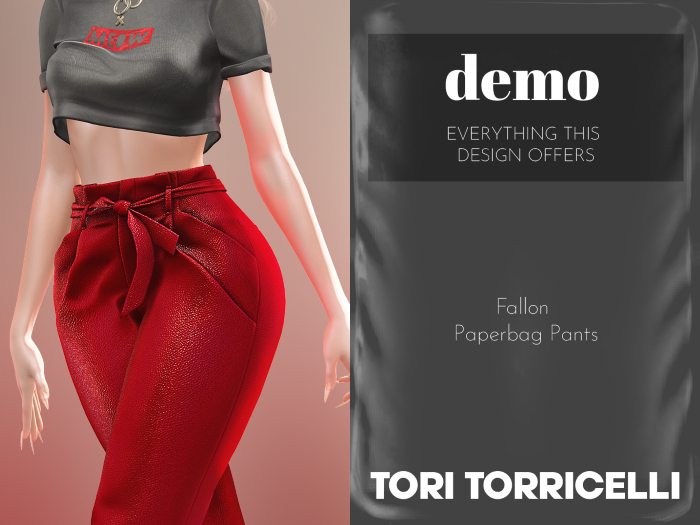 TORI TORRICELLI // Fallon Pants // DEMO