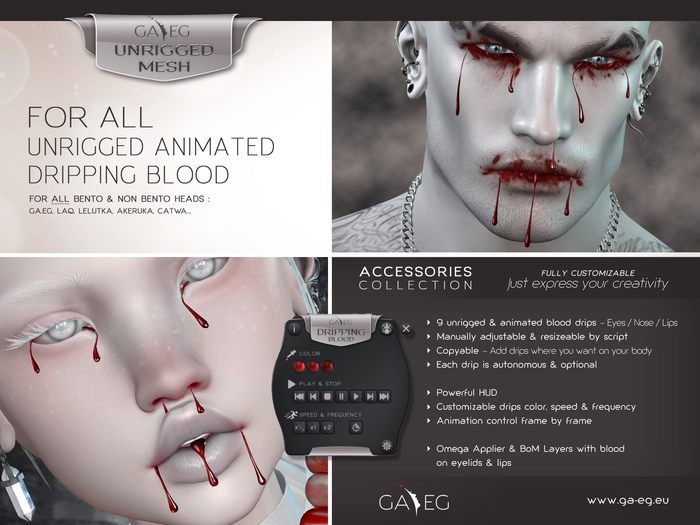 [GA.EG] Dripping Blood (Unrigged) DEMO - Vampire Goth Fantasy