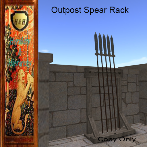 Second Life Marketplace - Ancient Egyptian Outpost Spear Rack Decoration v2