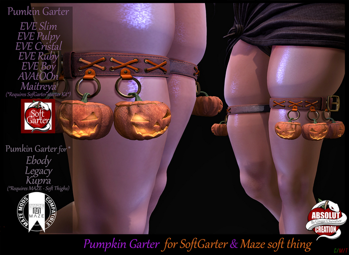 *!* Pumpkin Garter 