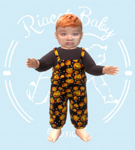 (RBB) Pumpkin Overalls-LB