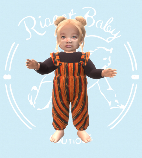 (RBB)Stumped Overalls Ruffels -LB