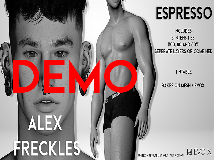 .espresso. Alex Freckles (Face and Body) (BOM + EvoX) DEMO