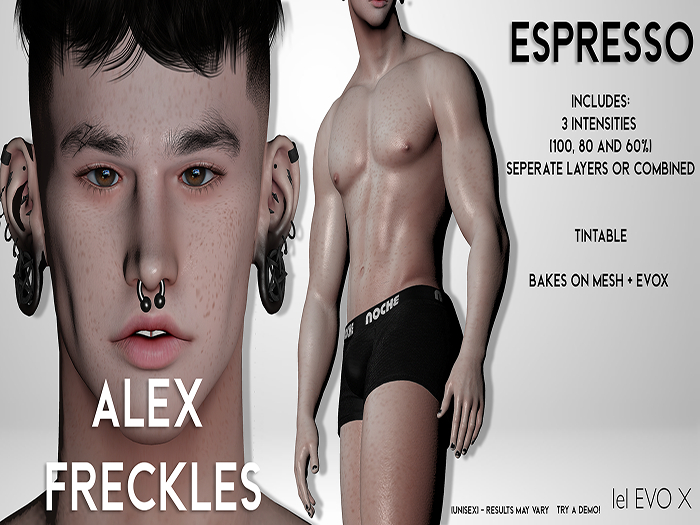 .espresso. Alex Freckles (Face and Body) BOM + EvoX 