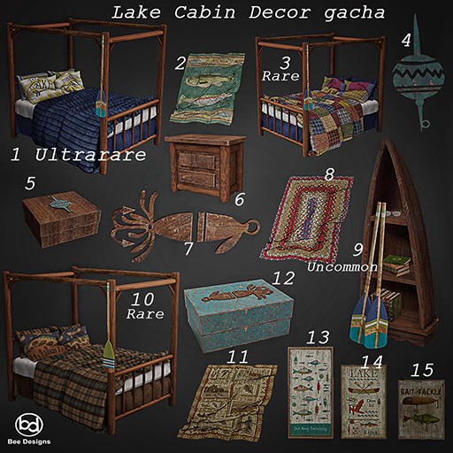 10 Bee Designs lake Cabin decor  RARE