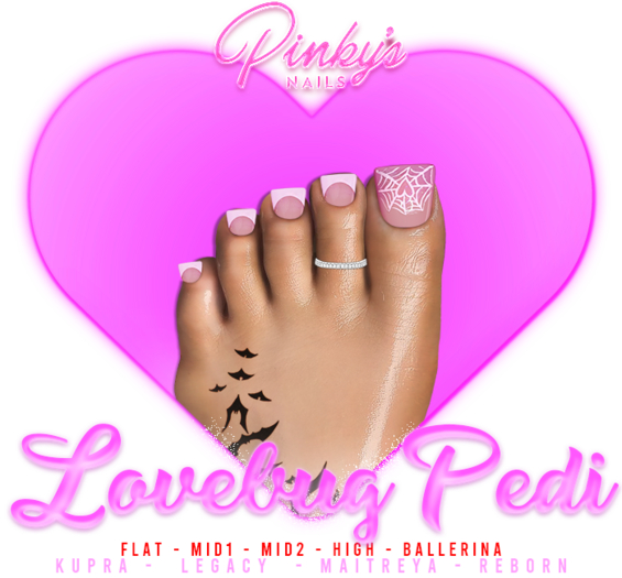 !! Pinky's Nails !! Lovebug Acrylic Pedi