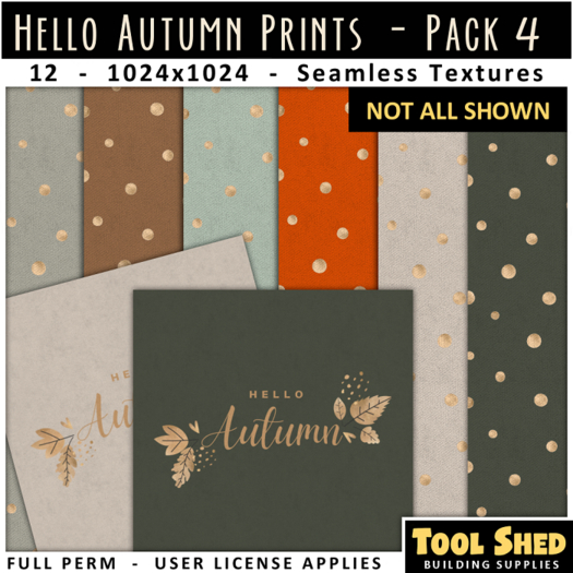 Tool Shed - Hello Autumn Prints - Pack 4 - Fall Textures