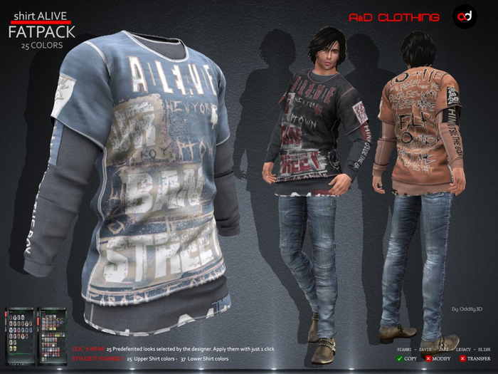 A&D Clothing - Shirt -Alive-   FatPack