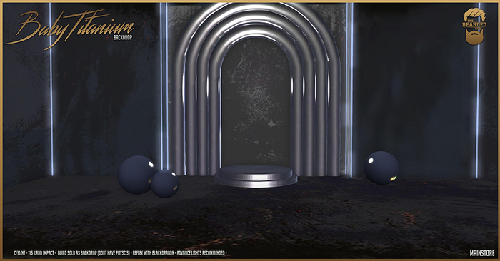 Baby Titanium Backdrop - The Bearded Guy