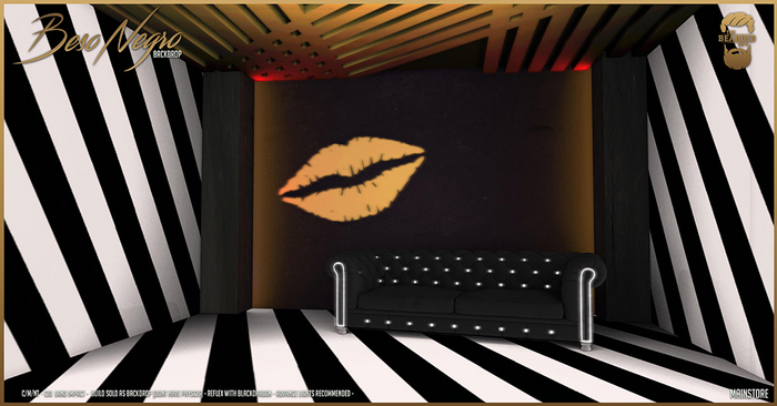Beso Negro V2 Backdrop - The Bearded Guy