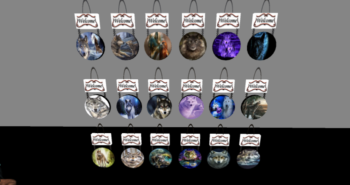 Door Welcome Signs Wolf Collection