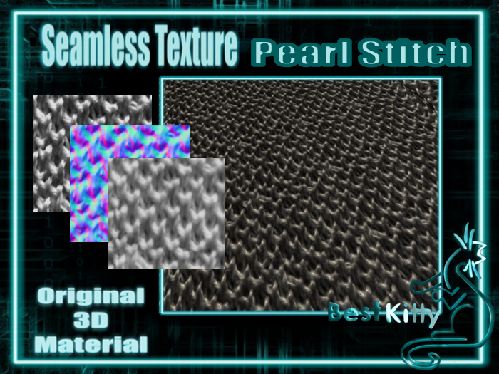 Best Kitty Seamless 3D Textures and Materials: Pearl Stitch