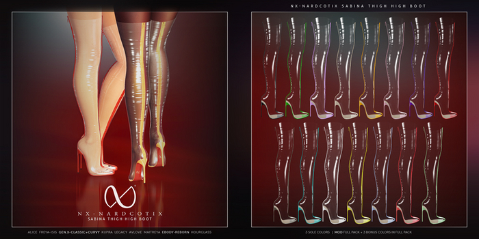 NX-Nardcotix Sabina Thigh High Boot Full Pack