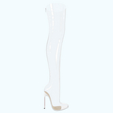 NX-Nardcotix Sabina Thigh High Boot White