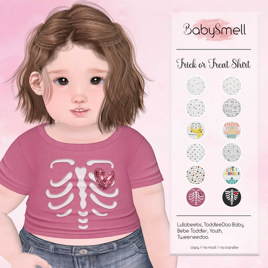 Second Life Marketplace Baby Smell Trick or Treat Shirt (Cherries)