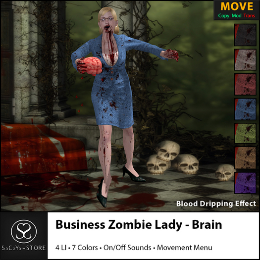 SaCaYa - Business Zombie Lady Brain