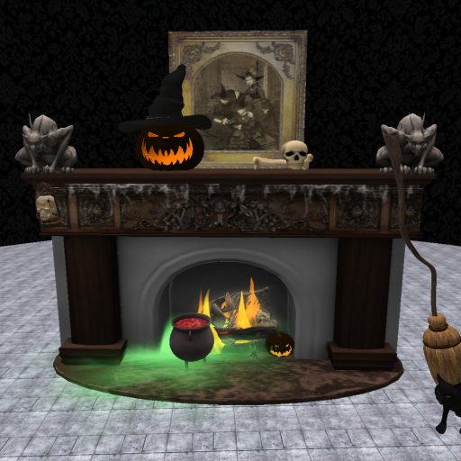 Halloween Fireplace