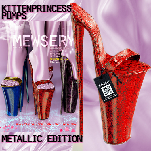 #MEWSERY Kittenprincess Pumps {#13 Snake.Ruby}{see description)