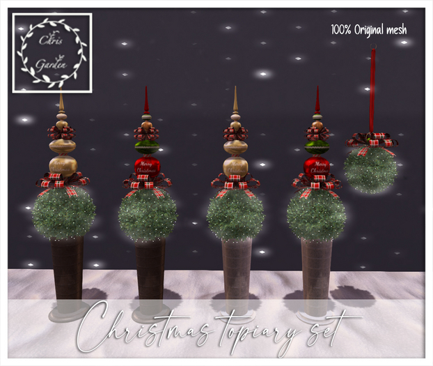 C*Christmas Topiary set Green