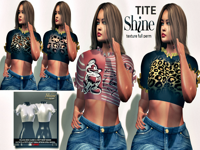 AJ   [SHINE FULL PERM] T-shirt TITE  _TEXTURE FULL PERM