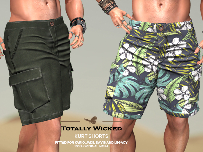 Totally Wicked - Kurt shorts_FATPACK - 22 Colors/Patterns