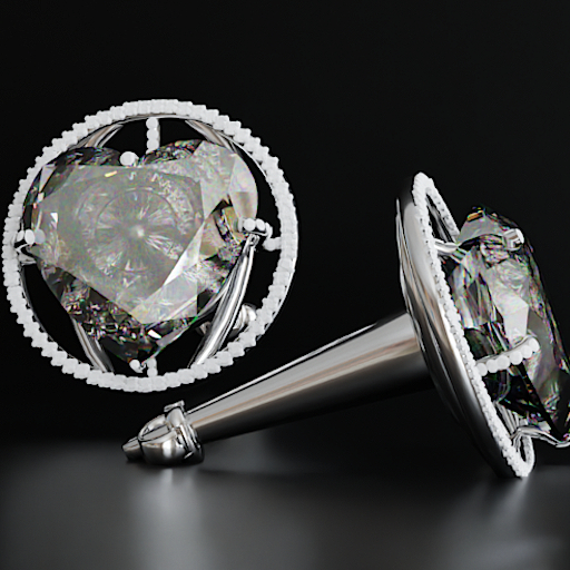 SUVY VVS HEART EARRINGS <3