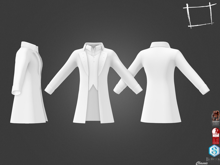 Full Perm Men's Long Uniform Coat Shirt Waistcoat Slink Male Belleza Jake Signature Gianni Legacy Male