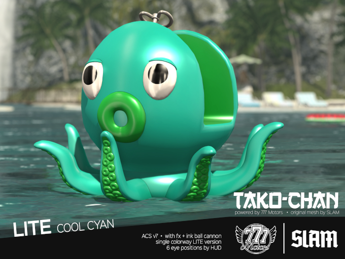 [777xSLAM] TAKO-CHAN [Cool Cyan] (Add)