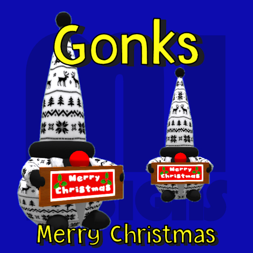 Gonk Merry Christmas White
