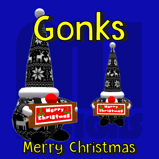 Gonk Merry Christmas Black