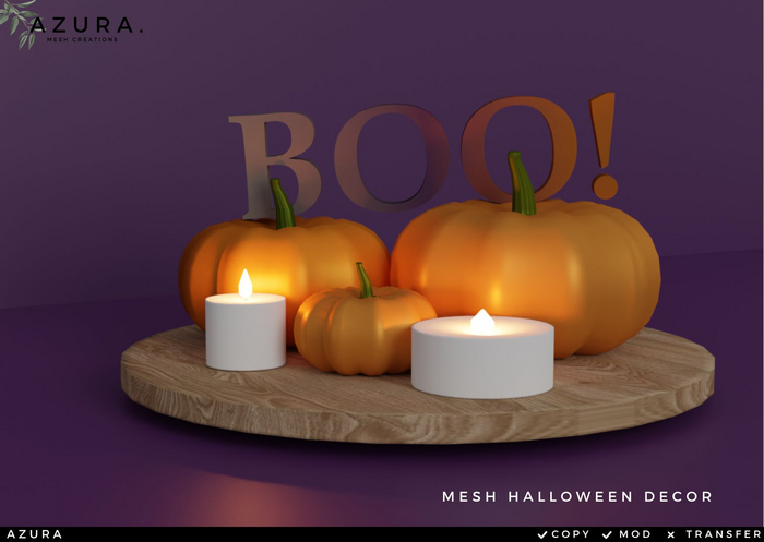 AZURA ::: AZURA::: BOO ! HALLOWEEN PUMPKIN DECOR