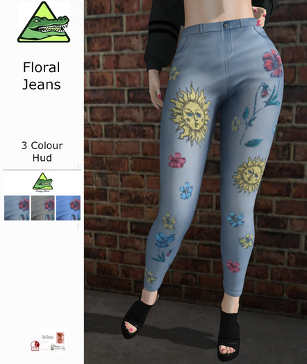 Snappy \\ Floral Jeans