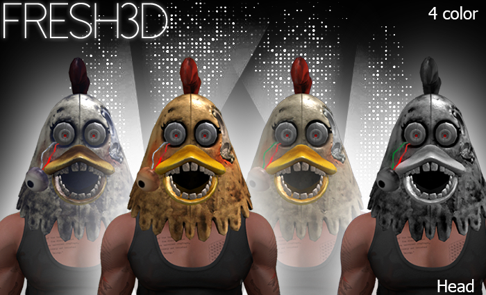 FRESH3D Metalic Chick head