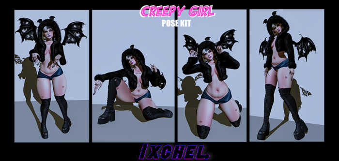 IXCHEL. - Creepy Girl Pose Kit
