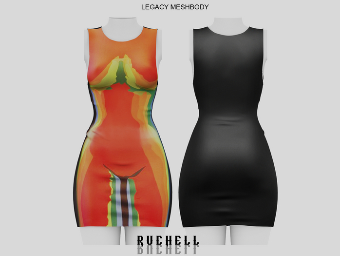 GIFT! Ruchell: Graphic Body Dress // Fatpack // Legacy Meshbody