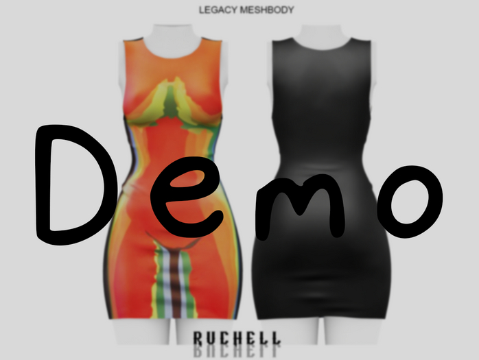 *DEMO*Ruchell: Graphic Body Dress // Fatpack // Legacy Meshbody