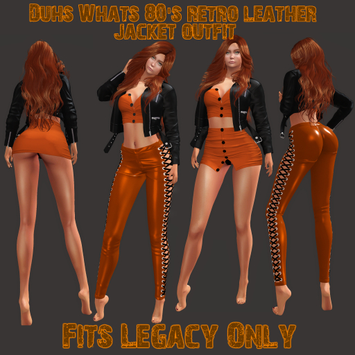 Dw - Black & Orange 80s retro Leather Jackets Outfits Legacy
