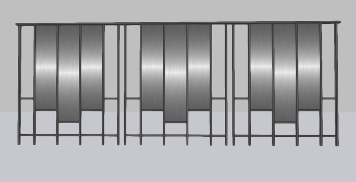 RAILING THREE METAL MESH