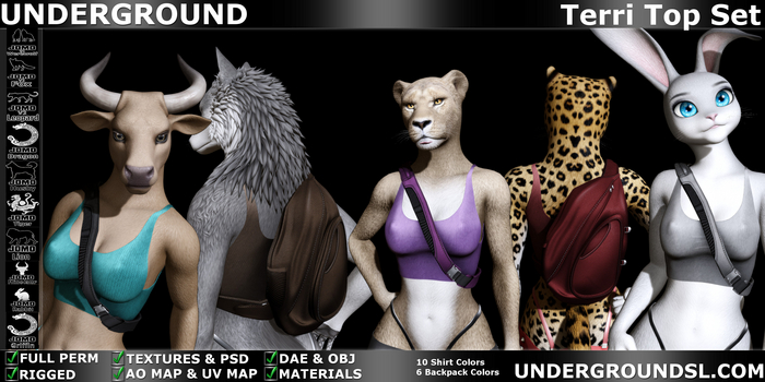 (UG) - Terri Top Furry Set