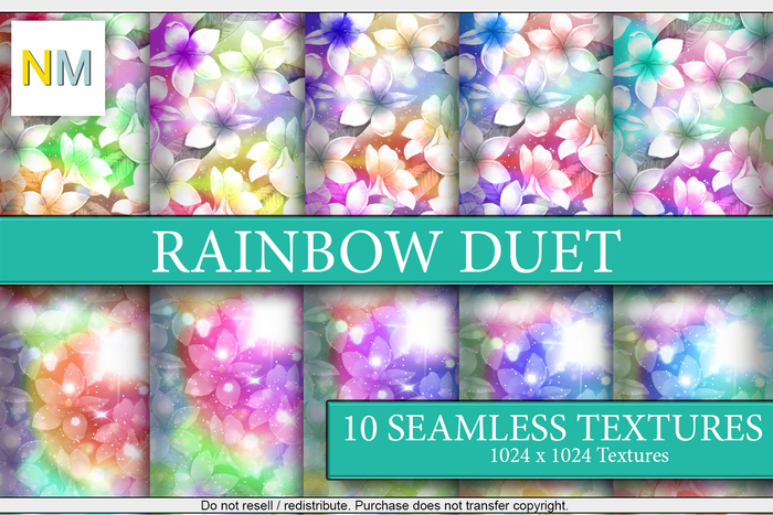 Rainbow Duet Matchup Kit 10 Seamless Textures NM