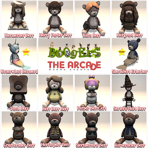 <:*BoOgErS*:> Arcade Bears Dec 2016 Full Set